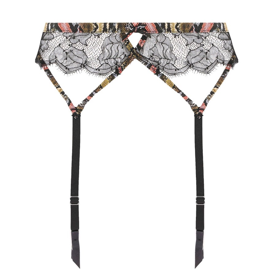 Lingerie Fleur du Mal | Porte-Jarretelles En Dentelle Small Python Print