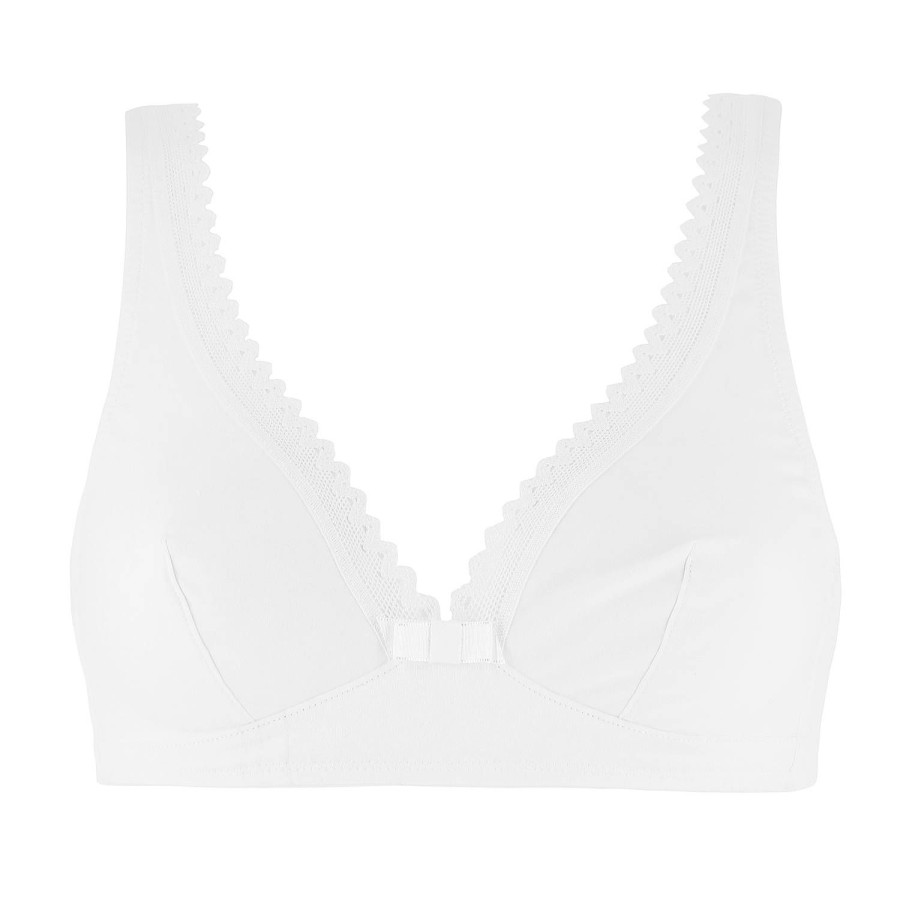 Soutiens-Gorge LOU | Soutien-Gorge Triangle Sans Armatures En Coton Blanc