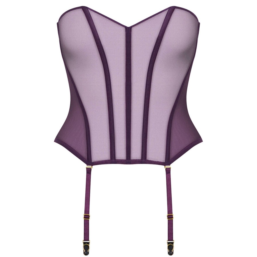 Lingerie Maison Close | Corset Porte-Jarretelles Orchidee Violette