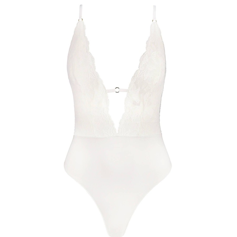 Lingerie Aubade | Body String En Dentelle Opale