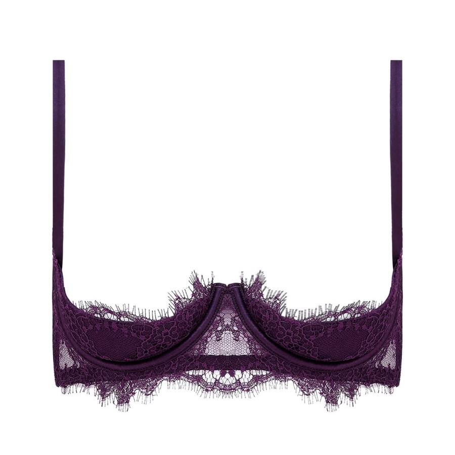 Soutiens-Gorge Coco de Mer | Soutien-Gorge Ouvert En Dentelle Amethyst