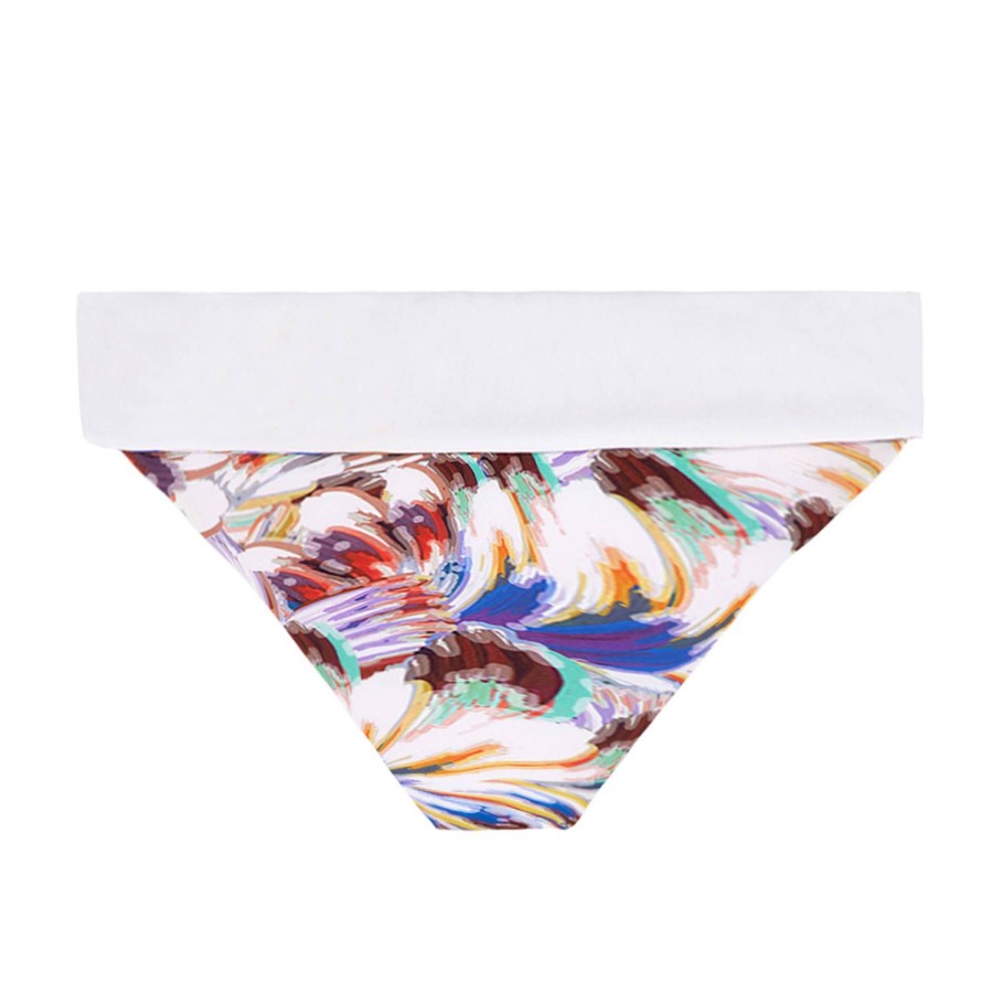 Maillots De Bain Pain de Sucre Culotte Haute | Bas De Maillot De Bain Culotte Haute Reversible Toby Plumes Multi