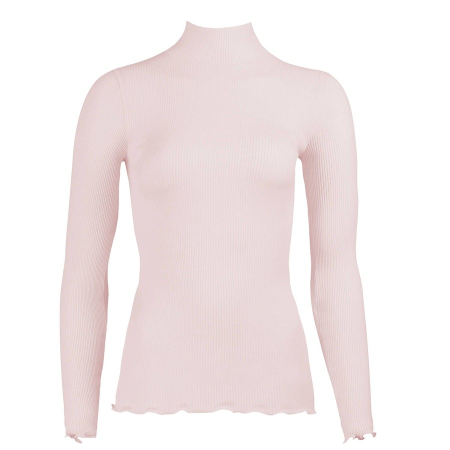 Lingerie De Nuit Oscalito | Pull Col Cheminee En Laine Merinos Et Soie Rosewood