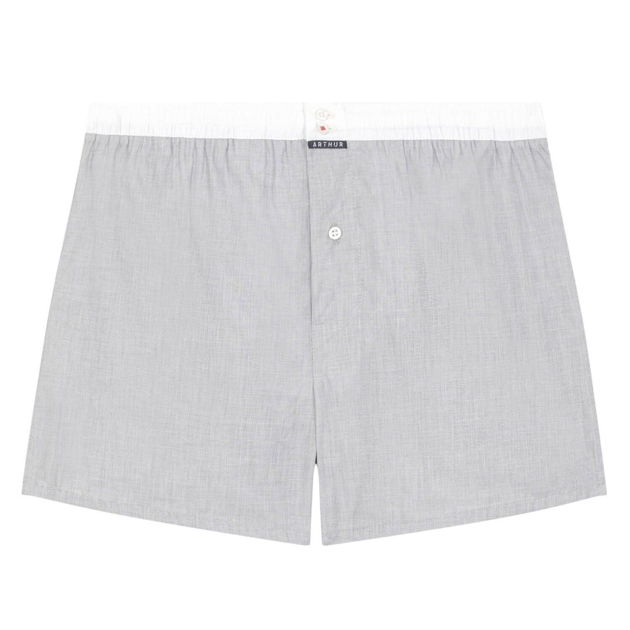 Homme Arthur Calecon Homme | Calecon Suspensoir Homme En Coton Gris