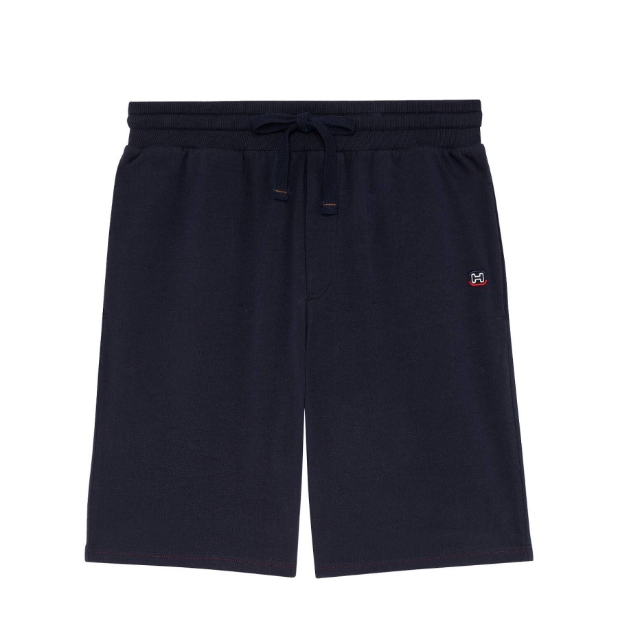 Homme HOM Ensemble De Detente Homme | Short Homme En Coton Navy