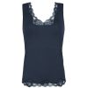 Lingerie De Nuit Antigel | Top Sans Manches Bleu Marine