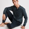 Homme Calida Pyjama Homme | Pyjama A Bords Elastiques Homme En Coton Dark Sapphire