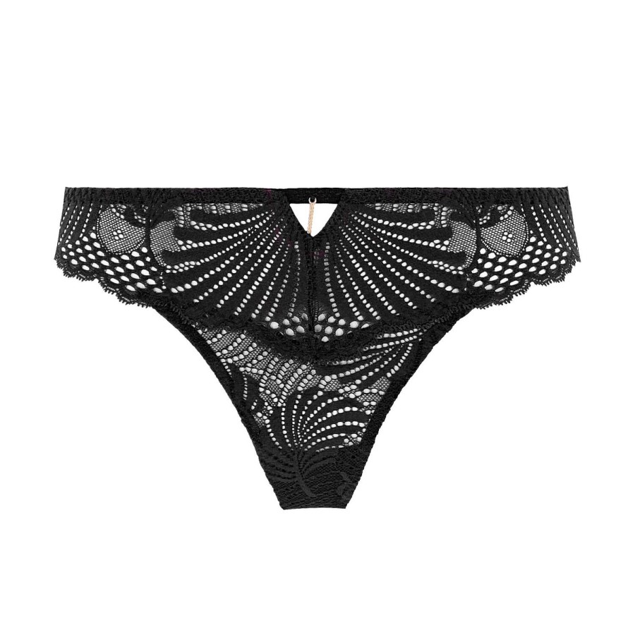 Culottes Aubade | Tanga En Dentelle Noir