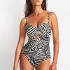 Maillots De Bain Aubade Bustier | Maillot De Bain 1 Piece Bustier Armatures Zebra