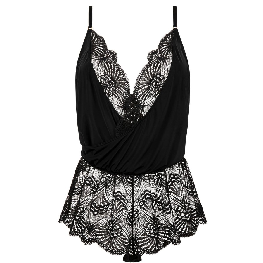 Lingerie Atelier Amour | Combishort En Dentelle Black