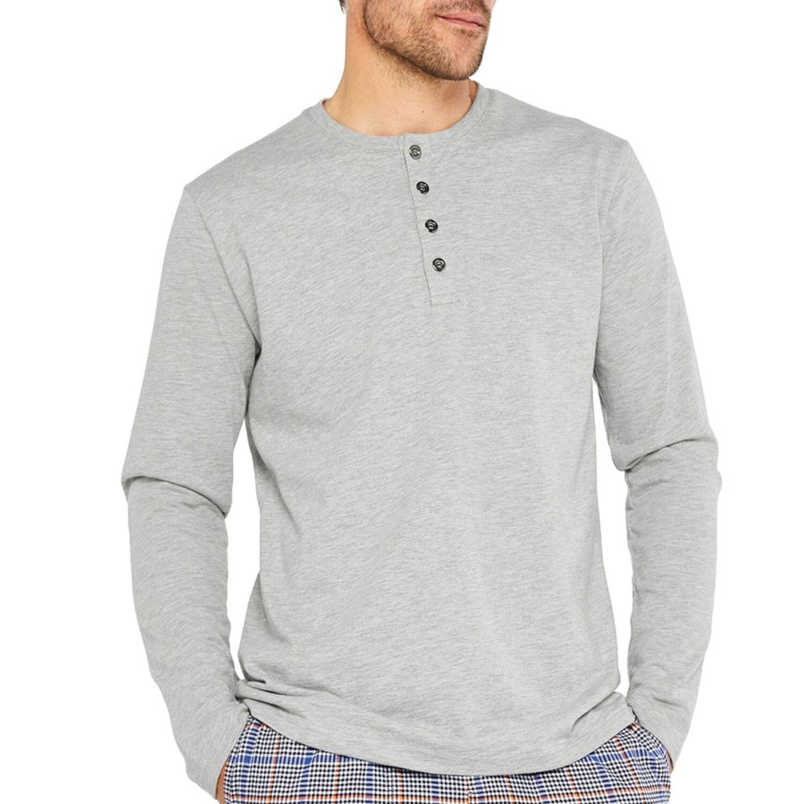 Homme Arthur Pyjama Homme | Haut De Pyjama Homme En Coton Gris