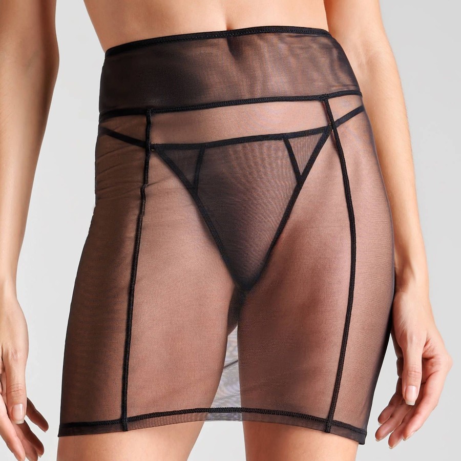 Lingerie Maison Close | Jupe Porte-Jarretelles Dahlia Noir