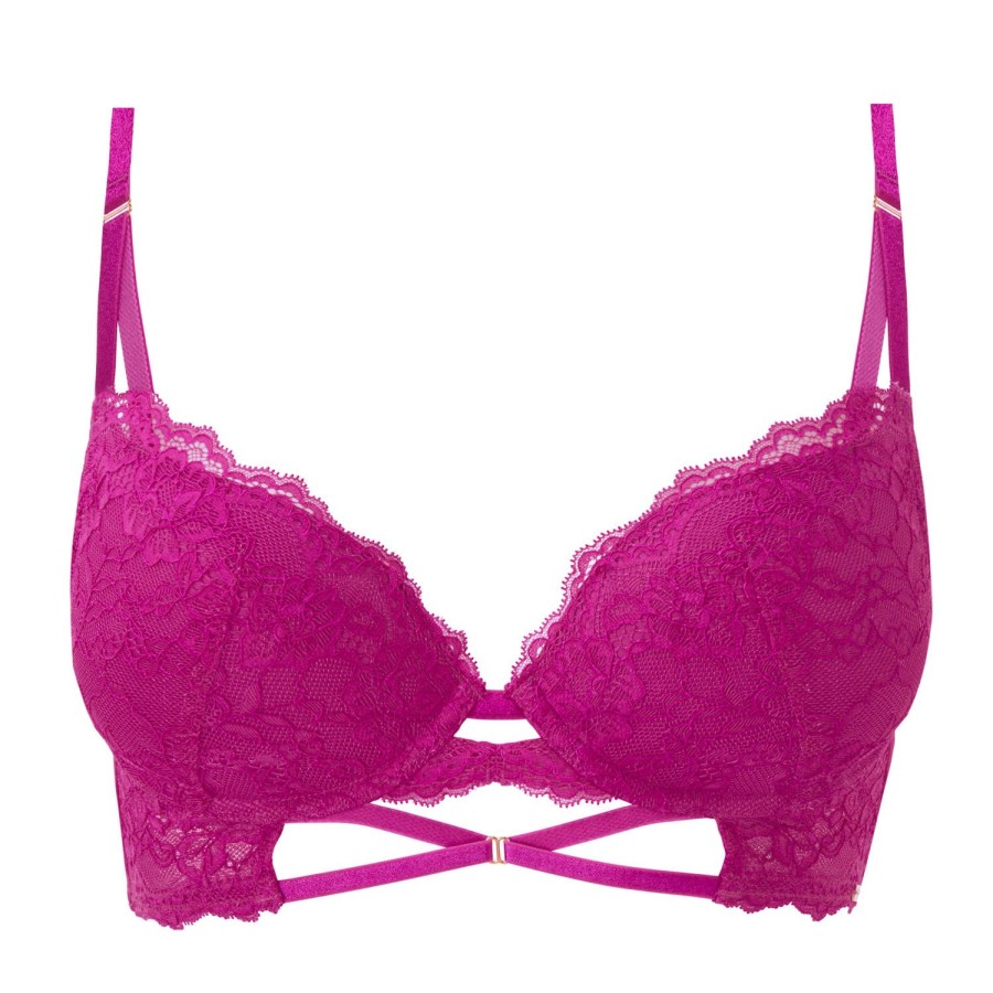 Soutiens-Gorge Gossard | Soutien-Gorge Bustier En Dentelle Fuschia