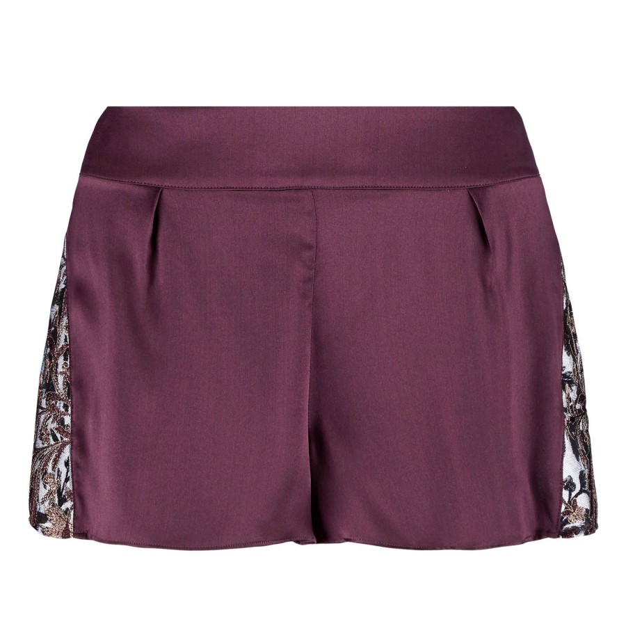 Lingerie De Nuit Aubade | Short En Soie Wineberry