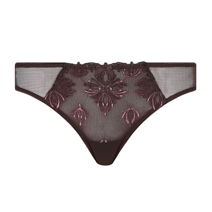 Culottes Chantelle | Tanga Glossy Brown