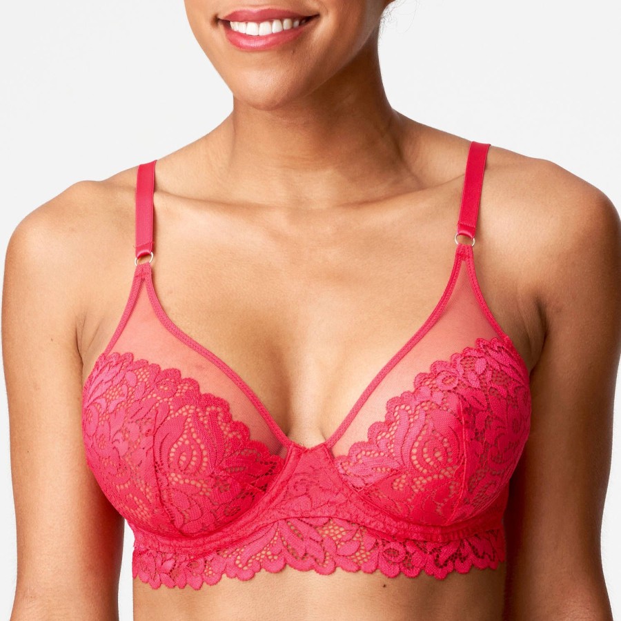 Soutiens-Gorge Marie Jo | Soutien-Gorge Bustier En Dentelle Spicy Berry