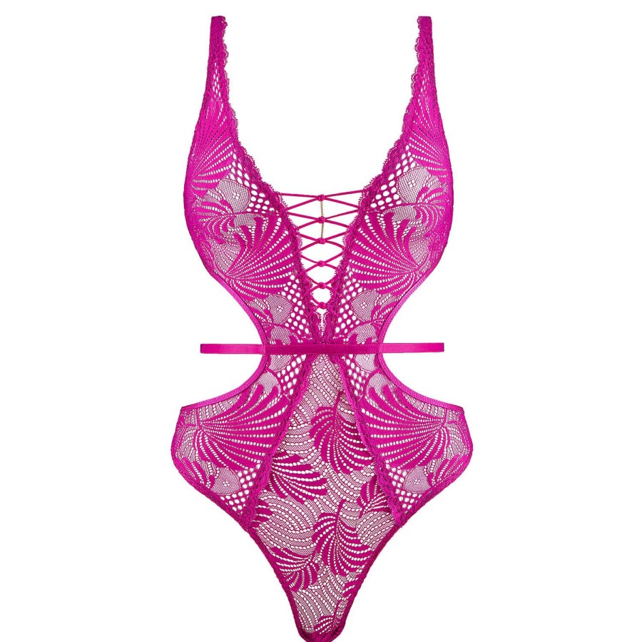 Lingerie Aubade | Body String En Dentelle Radiant Pink