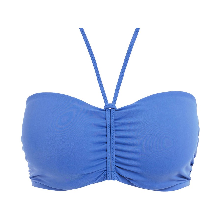 Maillots De Bain Freya Bandeau | Haut De Maillot De Bain Bandeau Armatures Plain Azure