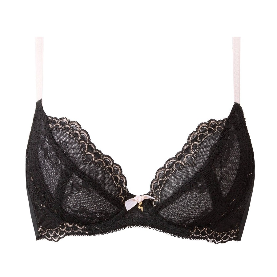 Soutiens-Gorge Gossard | Soutien-Gorge Balconnet En Dentelle Black / Ivory Rose