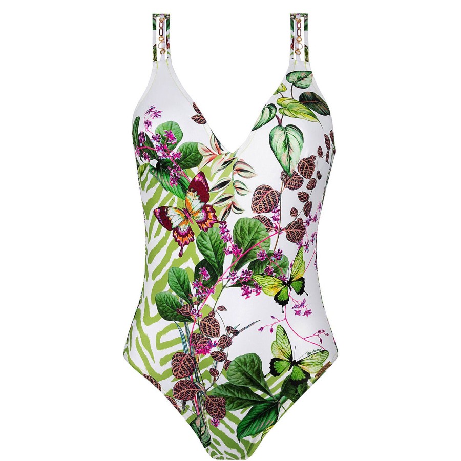 Maillots De Bain Lise Charmel Autres Formes | Maillot De Bain 1 Piece Decollete Sans Armatures Lumiere Tropicale