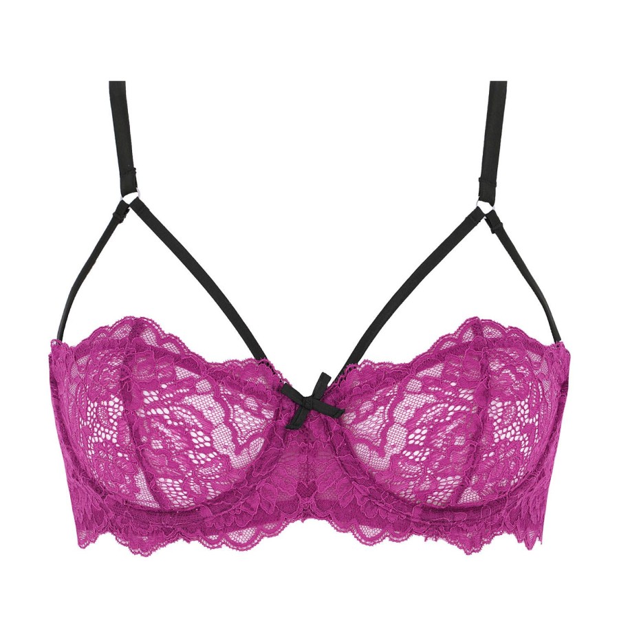 Soutiens-Gorge Fleur du Mal | Soutien-Gorge Corbeille En Dentelle Magenta