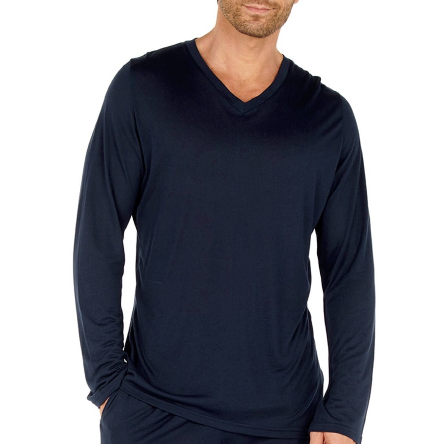 Homme HOM Ensemble De Detente Homme | T-Shirt Manches Longues Homme Navy