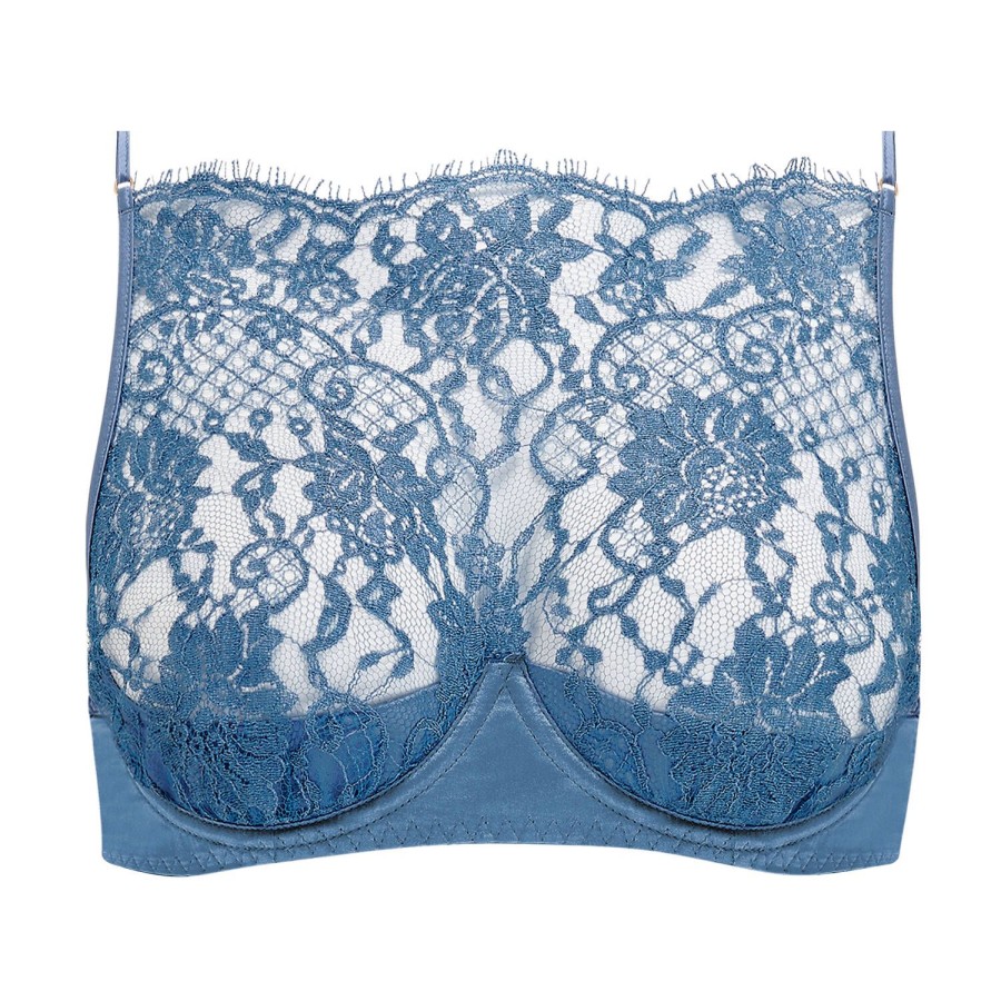 Soutiens-Gorge Coco de Mer | Soutien-Gorge Bustier En Dentelle Sky Blue