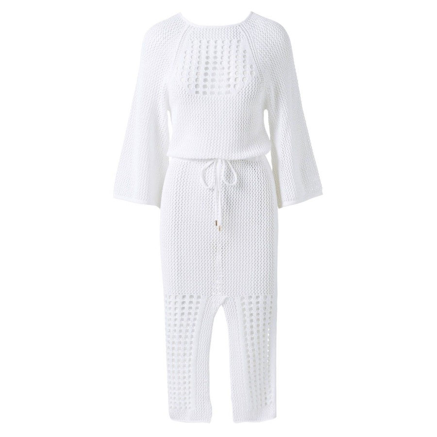 Maillots De Bain Melissa Odabash Robe De Plage | Robe De Plage Longue Brooke En Coton Blanc