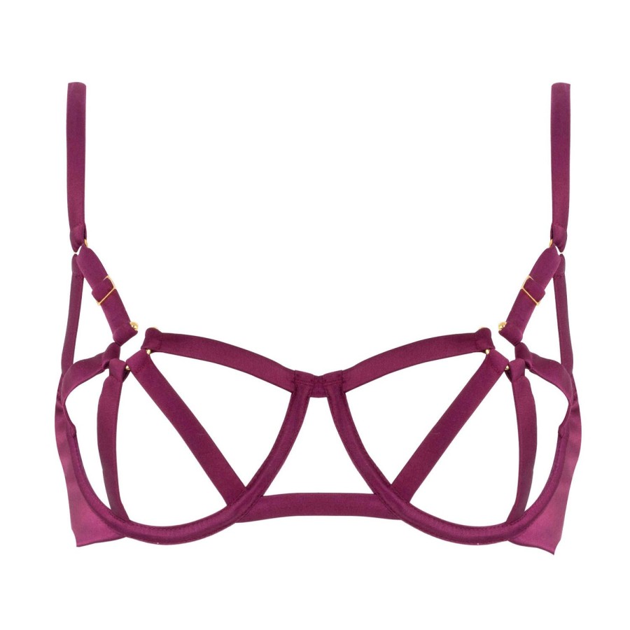 Soutiens-Gorge Studio Pia | Soutien-Gorge Ouvert Armatures En Soie Mulberry