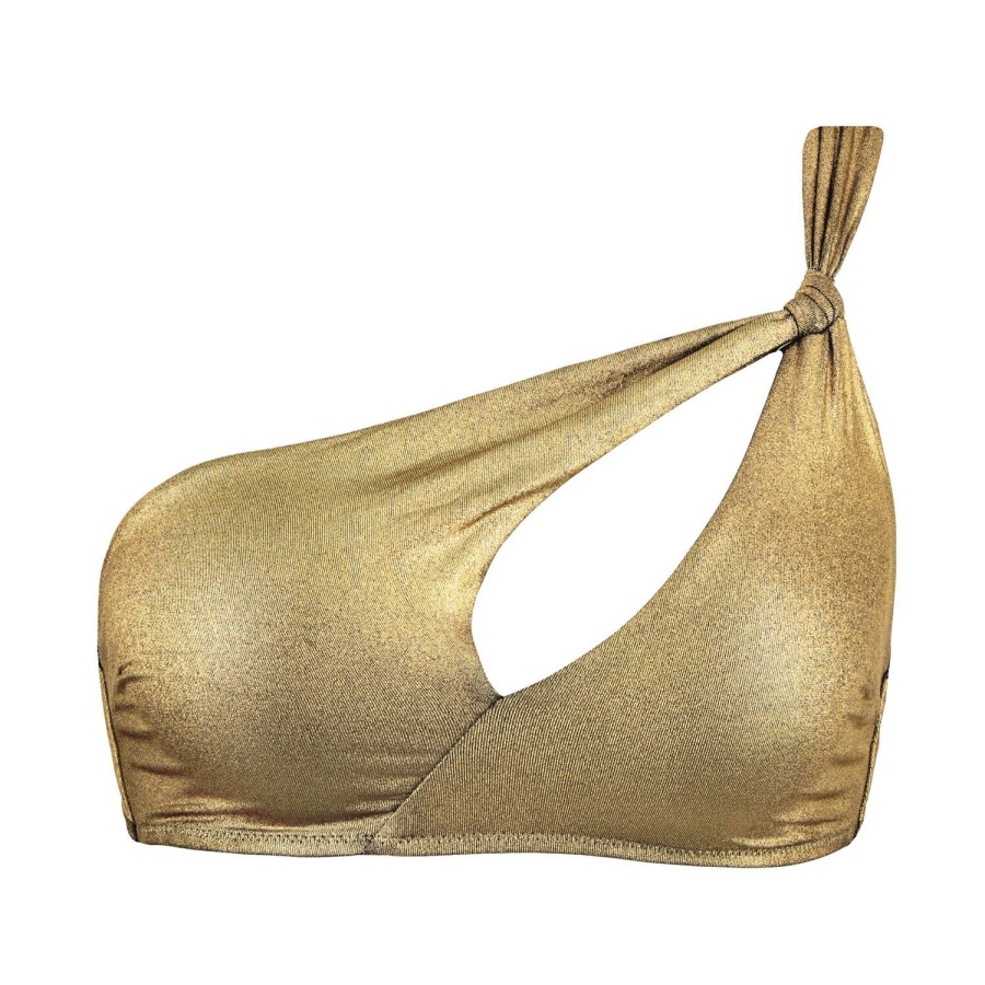 Maillots De Bain Aubade Brassiere | Haut De Maillot De Bain Brassiere Asymetrique Antique Gold