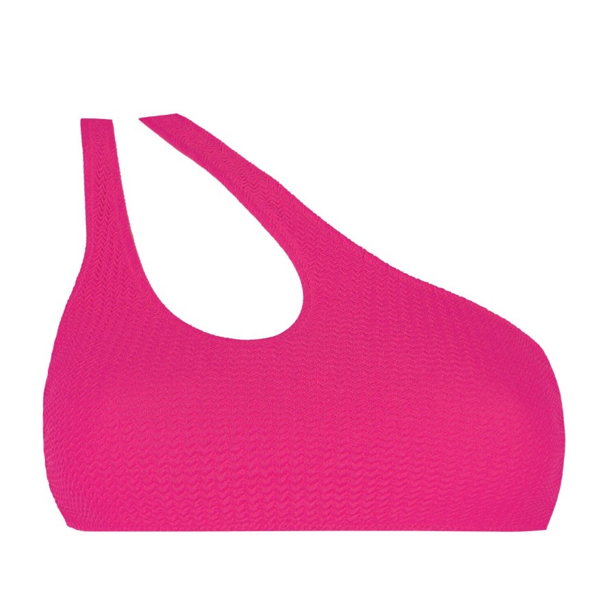 Maillots De Bain Seafolly Brassiere | Haut De Maillot De Bain Brassiere Asymetrique Fuchsia Rose