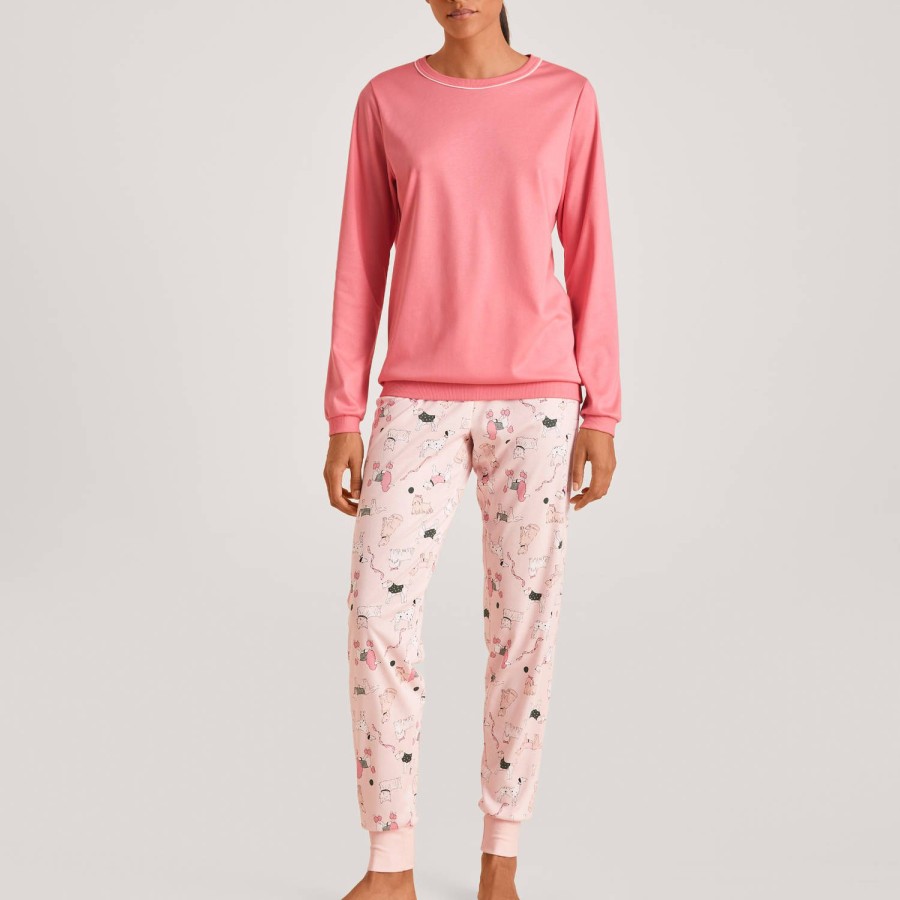 Lingerie De Nuit Calida | Pyjama Sweatshirt En Coton Strawberry Ice