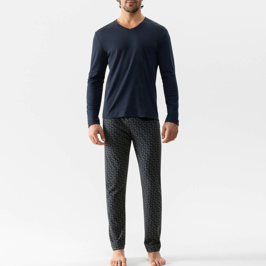 Homme Mey Pyjama Homme | Pyjama Homme En Coton Indigo