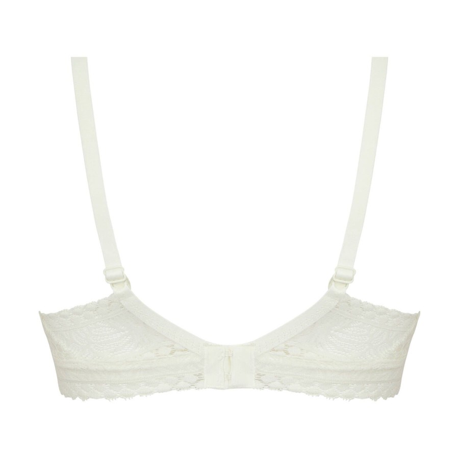 Soutiens-Gorge Antigel | Soutien-Gorge Sans Armatures En Dentelle Ecru Nacre