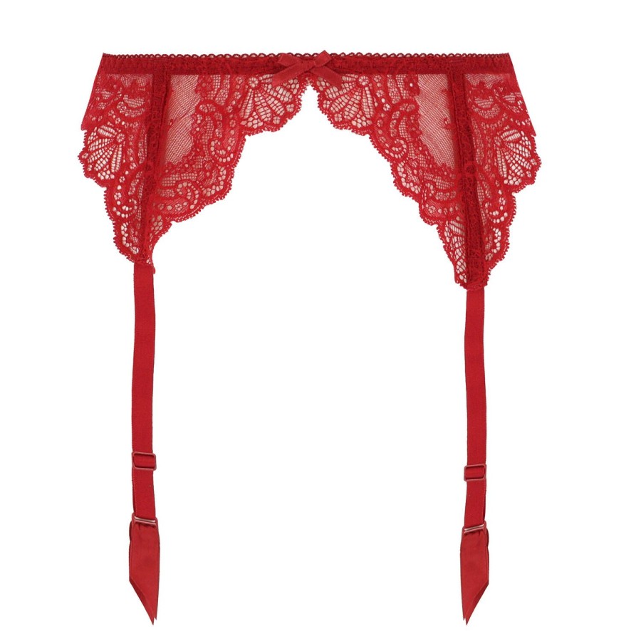 Lingerie Aubade | Porte-Jarretelles En Dentelle Irresistible Red