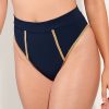 Maillots De Bain Pain de Sucre Culotte Haute | Bas De Maillot De Bain Culotte Haute Cordelia Bleu