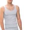 Homme Mey T-Shirt Et Debardeur Homme | Debardeur Homme En Coton Light Grey Melange