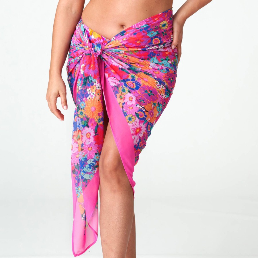 Maillots De Bain PrimaDonna Tunique De Plage & Pareo | Pareo Floral Explosion