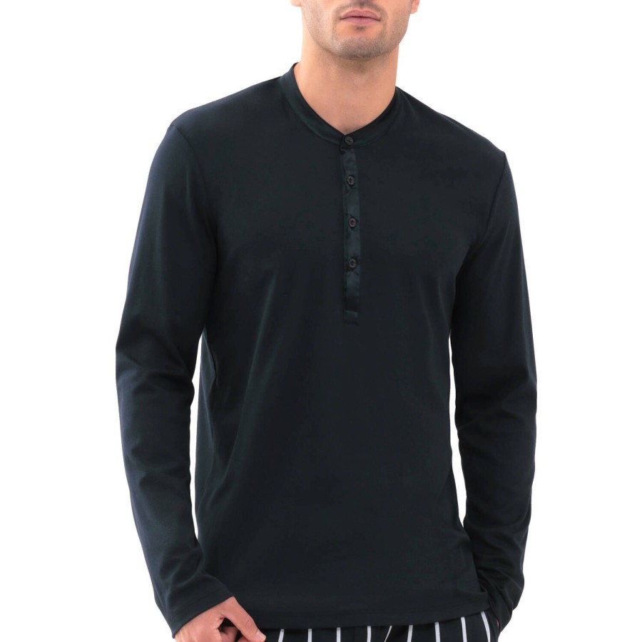 Homme Mey Ensemble De Detente Homme | T-Shirt Manches Longues Homme En Coton Indigo