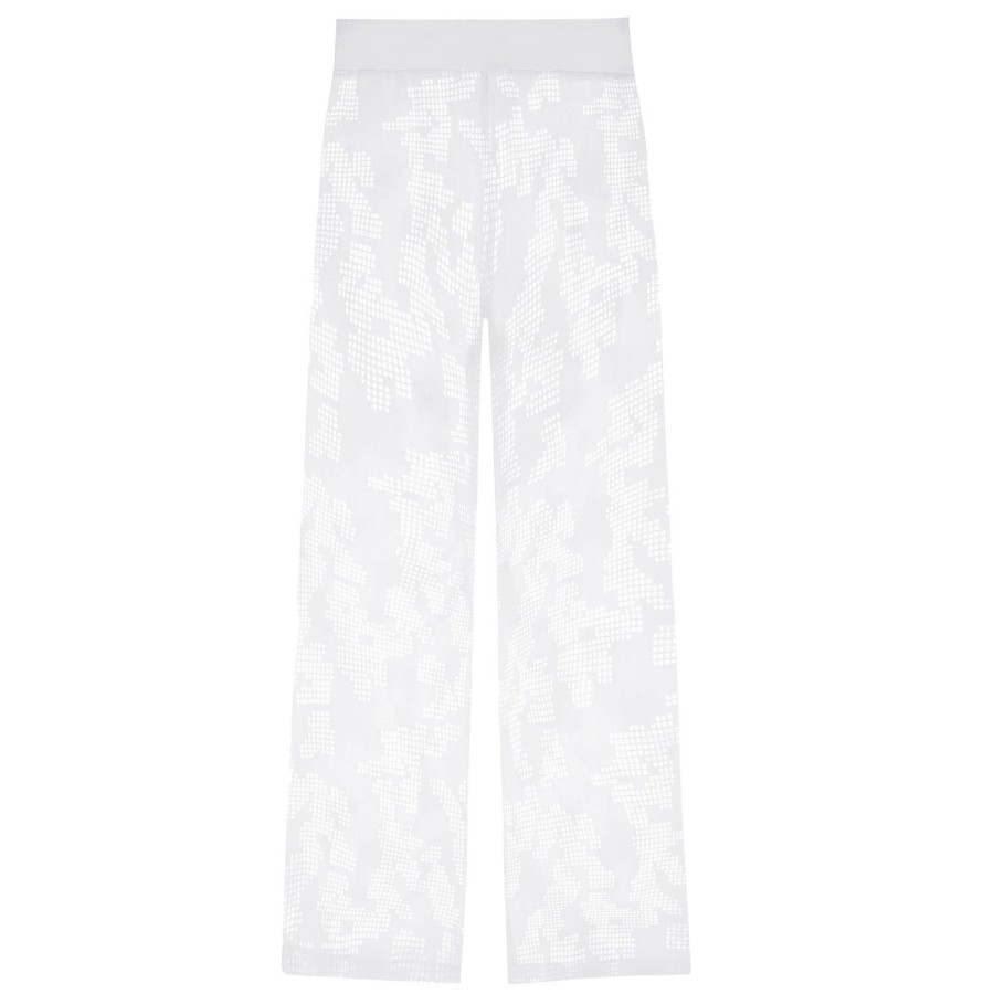 Maillots De Bain Pain de Sucre Short De Plage & Pantalon | Pantalon Ample Phybie En Coton Blanc