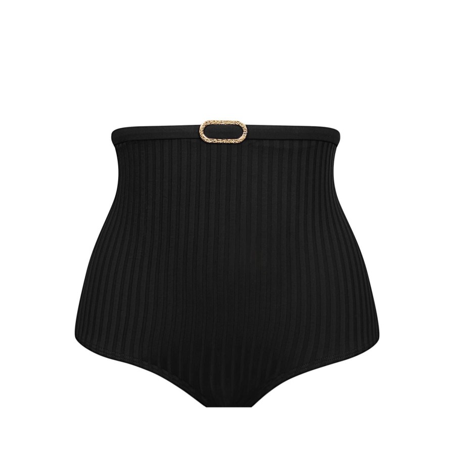 Maillots De Bain Empreinte Culotte Haute | Bas De Maillot De Bain Culotte Haute Noir