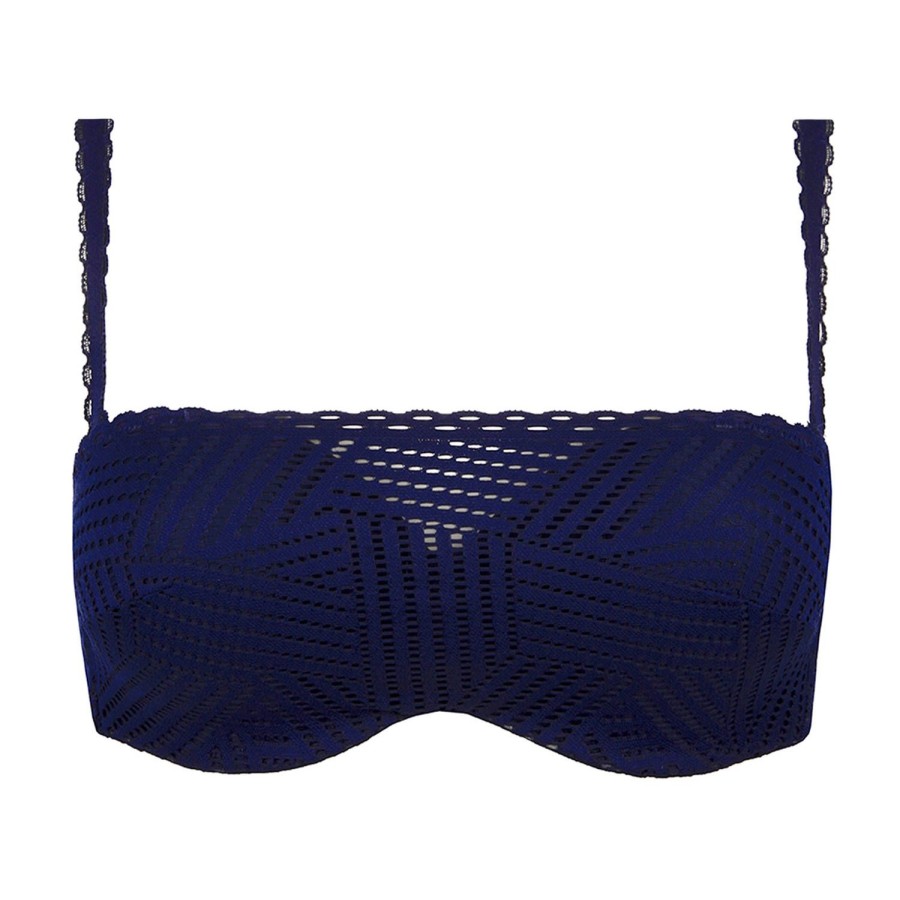 Soutiens-Gorge Antigel | Soutien-Gorge Bandeau Coques Tressage Marine