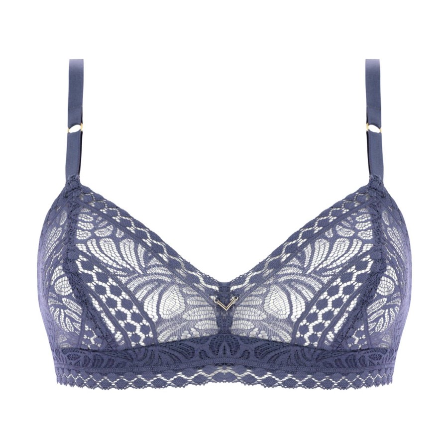 Soutiens-Gorge Antigel | Soutien-Gorge Sans Armatures En Dentelle Bleu Purple