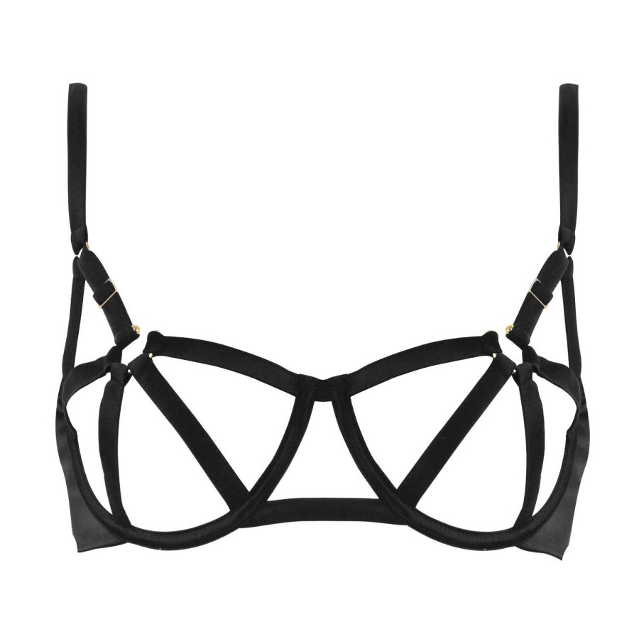 Soutiens-Gorge Studio Pia | Soutien-Gorge Ouvert Armatures En Soie Jet