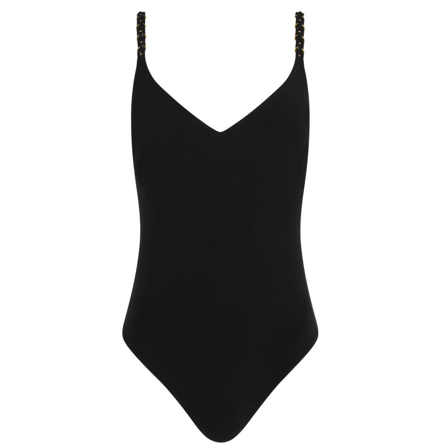 Maillots De Bain Chantelle Autres Formes | Maillot De Bain 1 Piece Decollete Sans Armatures Noir