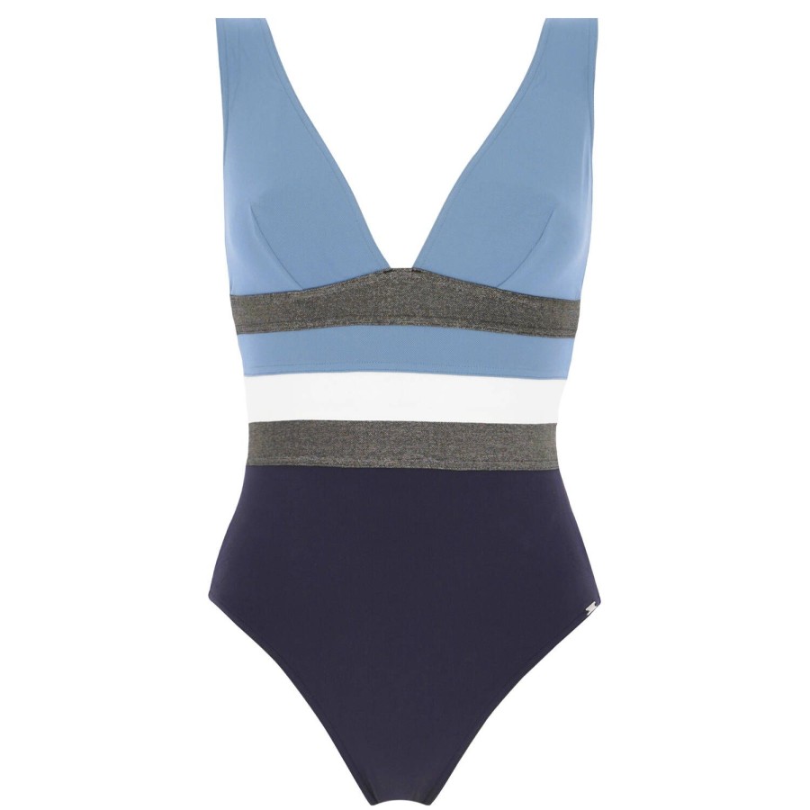 Maillots De Bain Livia Autres Formes | Maillot De Bain 1 Piece Nicole Sans Armatures Marine