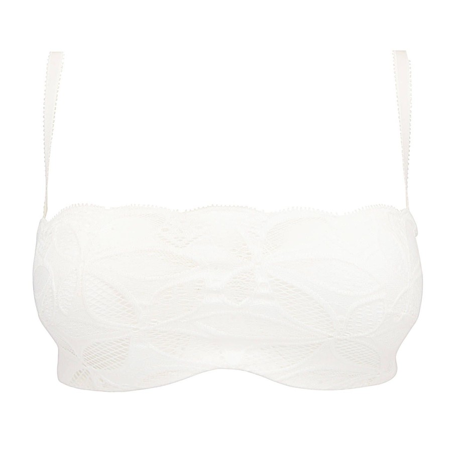 Soutiens-Gorge Antigel | Soutien-Gorge Bandeau Coques En Dentelle Ecru Nacre