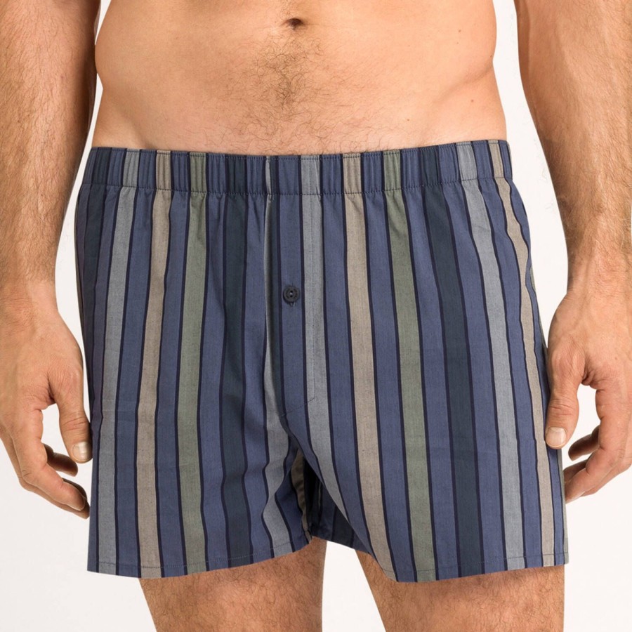 Homme Hanro Calecon Homme | Calecon Homme En Coton Everblue Stripe