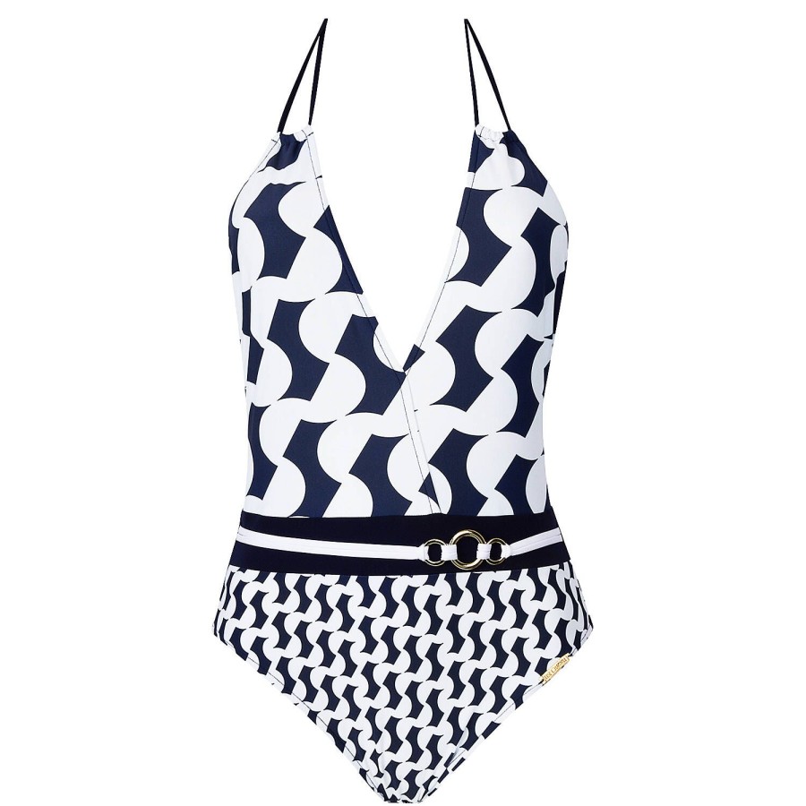 Maillots De Bain Lise Charmel Autres Formes | Maillot De Bain 1 Piece Dos Nu Sans Armatures Navy Croisiere