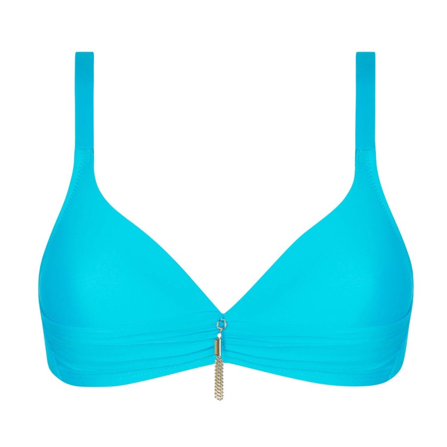 Maillots De Bain Antigel Triangle | Haut De Maillot De Bain Triangle Coques Turquoise